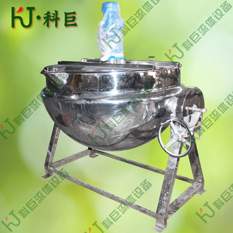 蒸汽搅拌可倾夹层锅熬汤