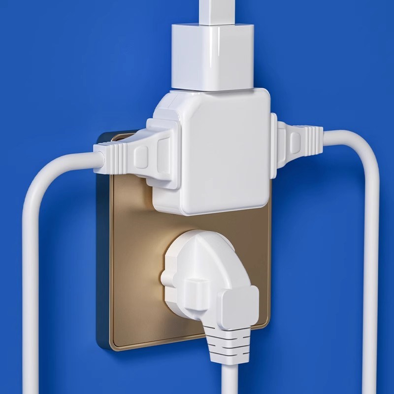 旋转超薄插座转换器夹缝扩展沙发缝隙两脚扁平迷你一转三转换插头