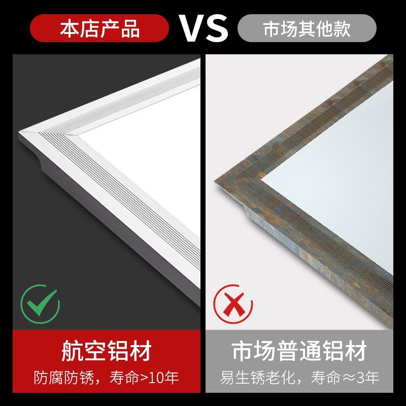 卫生间浴室集成吊顶led灯铝扣板厨卫吸顶灯嵌入式厨房天花平板灯,家装灯饰光源,平板灯/面板灯,淘宝优惠券,粉丝福利购,淘宝优惠卷