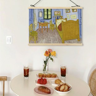 世界名画装饰画电箱遮挡入户玄关客厅挂画布艺油画梵高餐厅走廊