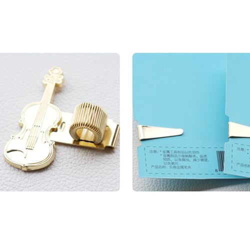 上尚创意金属笔夹笔插音乐之声 笔记本手账百搭金属弹簧伸缩笔夹