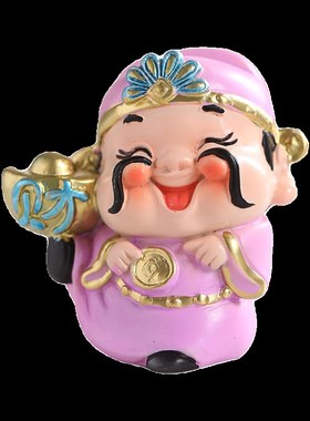 中式五福财神五路圣君招财摆件客厅玄关电视柜装饰品摆设乔迁礼品