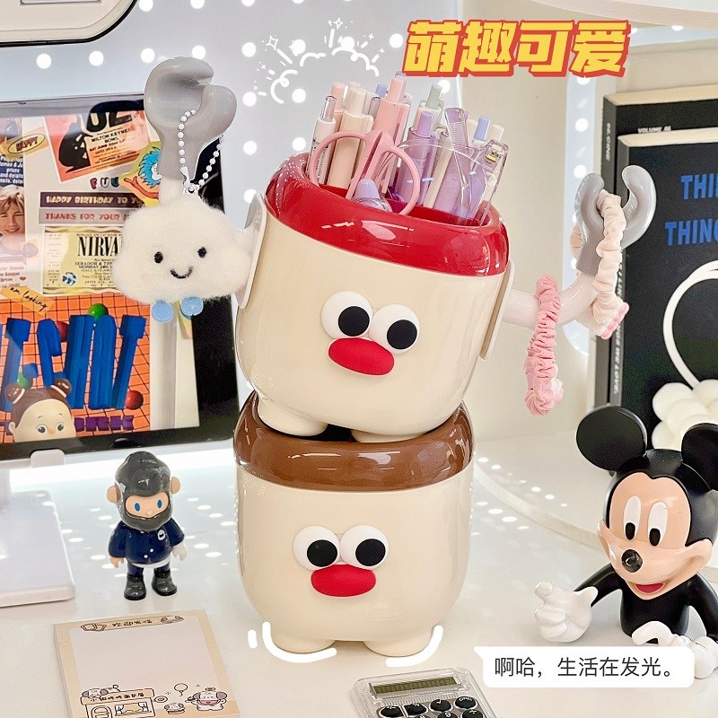 桌面笔筒收纳盒创意简约文具整理置物架学生宿舍办公室笔架收纳罐