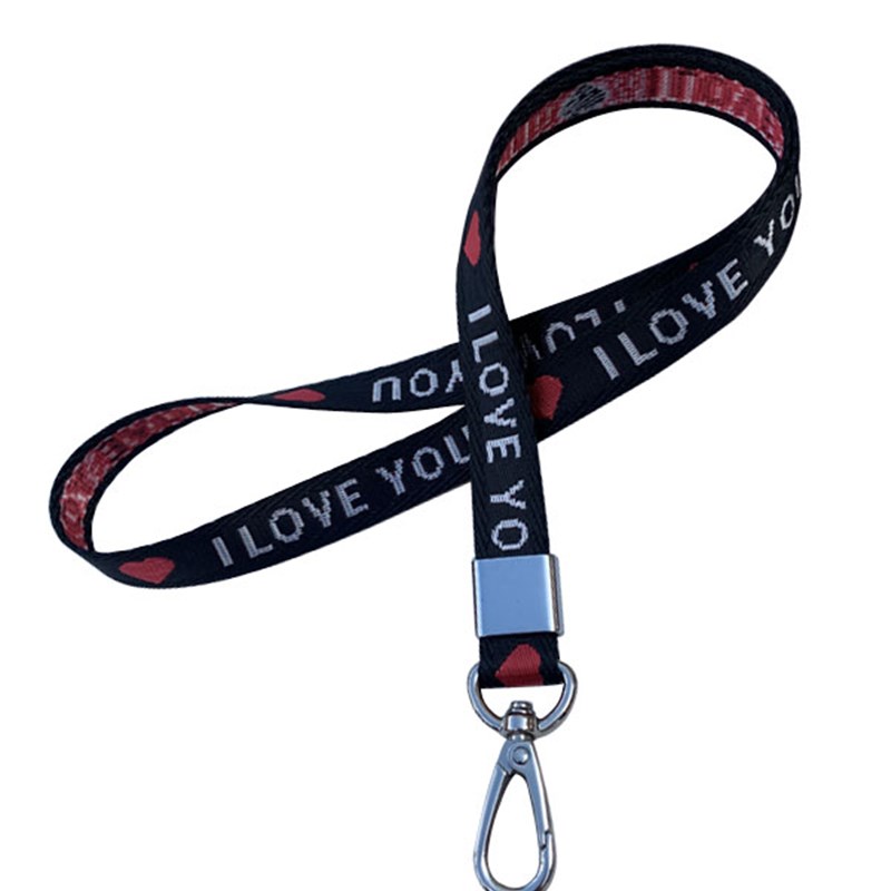 学生校卡套挂绳提花尼龙织带钥匙扣男女证件防丢多用锁匙挂脖绳