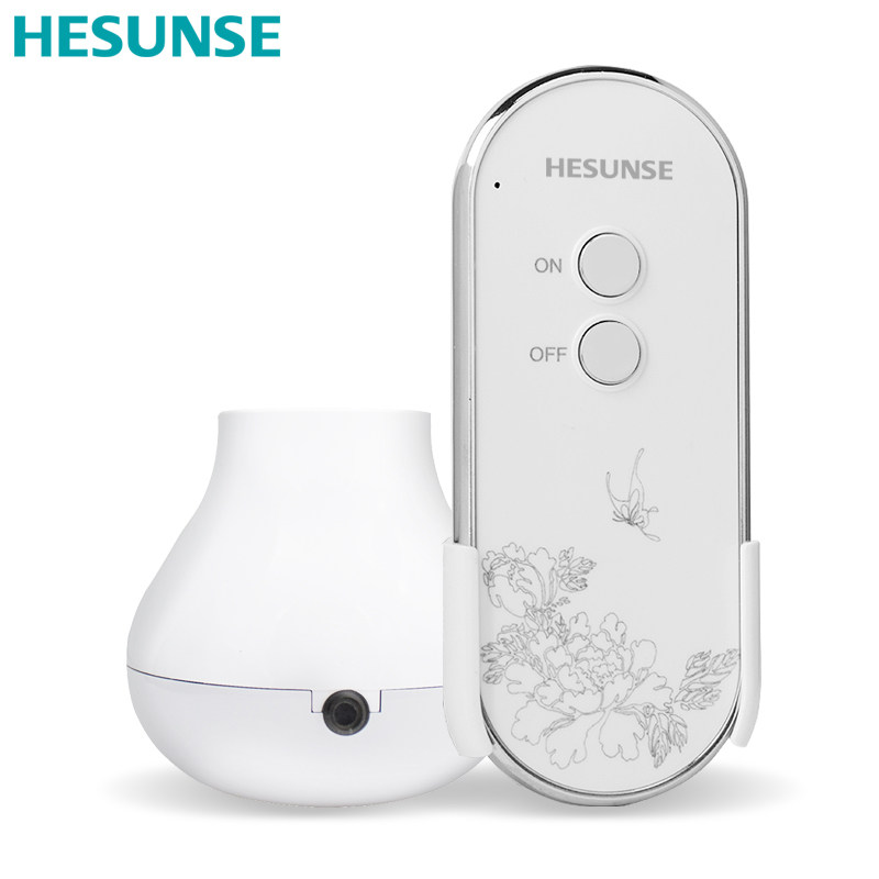 河森 无线220V家用遥控开关单路灯头灯座插座灯口E27通用LED灯泡