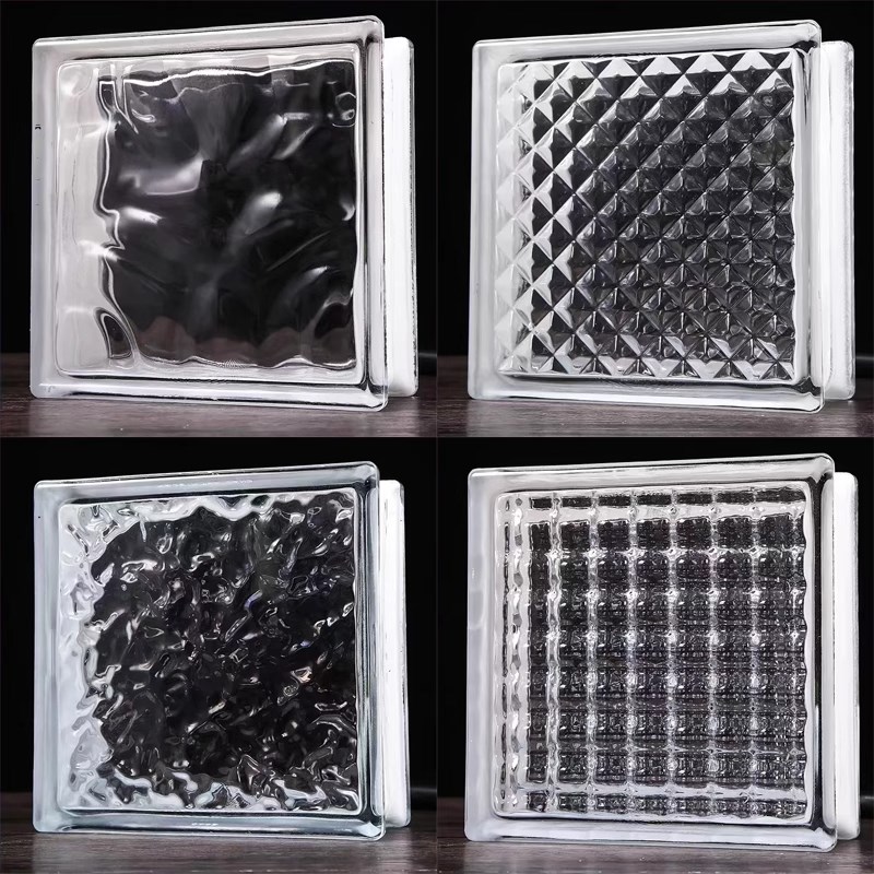 云雾玻璃砖隔断墙方形实心空心水晶砖卫生间隔断墙屏风透明背景墙