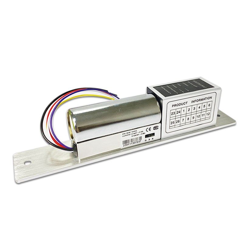 低温延时电插锁5线信号反馈无框玻璃门刷卡密码门禁锁12V电子锁