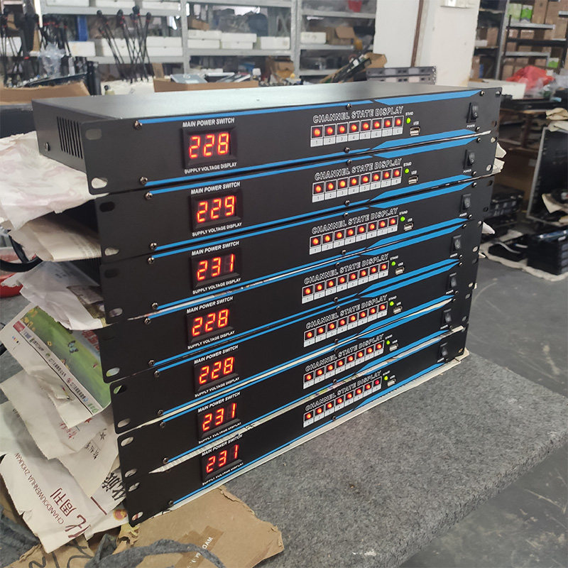 专业电源时序器舞台大功率8路电源控制器10路插座顺序管理器滤波