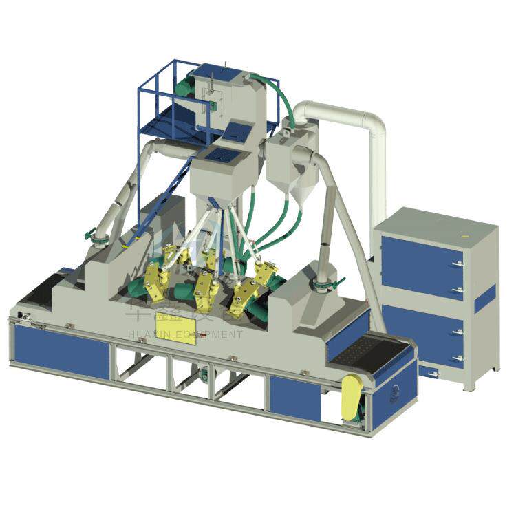 抛丸机，河南H型钢方通铝型材抛丸设备、无气打砂通过式抛丸机