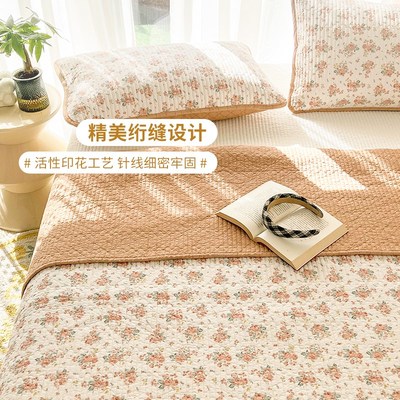 儿童床单夹棉纯棉床盖150x180x200cm学生宿舍单双人全棉被单罩夏