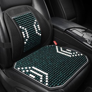 夏季 汽车坐垫木珠子透气护腰按摩靠垫座椅垫卡车头枕腰靠货车凉爽