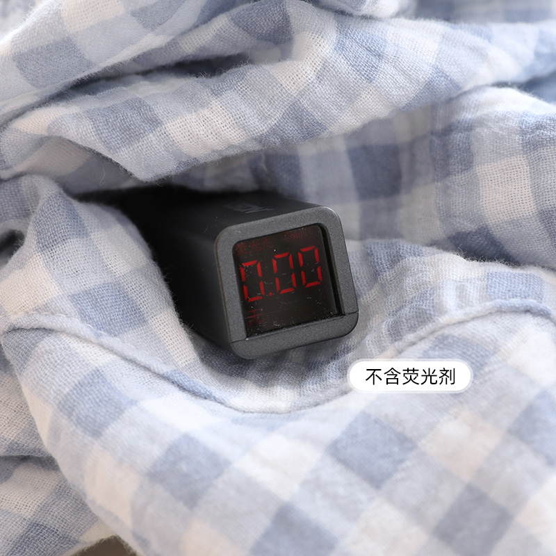 睡衣男款夏季短袖短裤简约格子全棉可外穿薄款纯棉家居服套装翻领