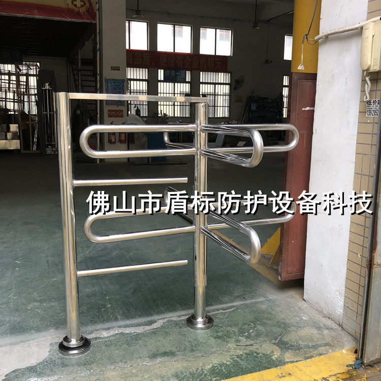 供应只进不出单向门超市购物通道门出入闸不锈钢杆旋转匝道门禁机