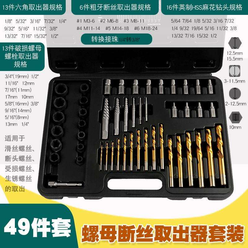 内六角破损螺丝螺母螺栓取出滑丝滑牙断丝生锈拆除工具螺帽取出器