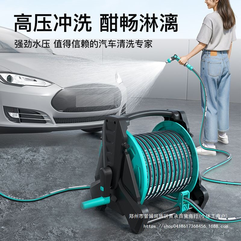 洗车高压水枪水管软管家用接自来水冲地喷头浇菜浇花神器收纳套装