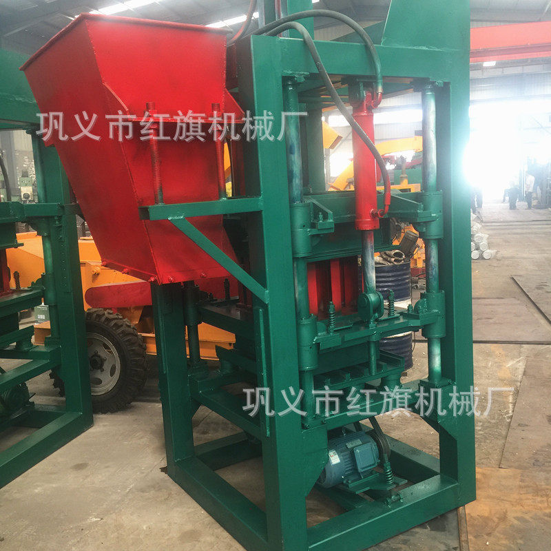 红旗水泥空心砖机全自动水泥免烧砖机混凝土免烧制砖机厂家现货