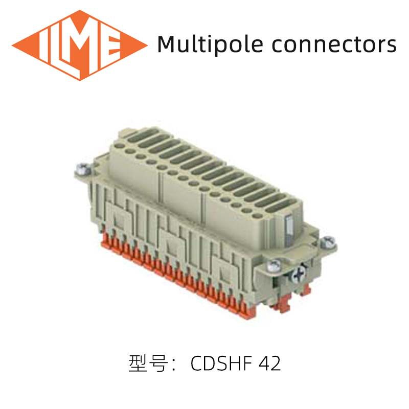ILME重载连接器弹片接线插芯CDSHF42/CDSHM42系列10A400V6kV