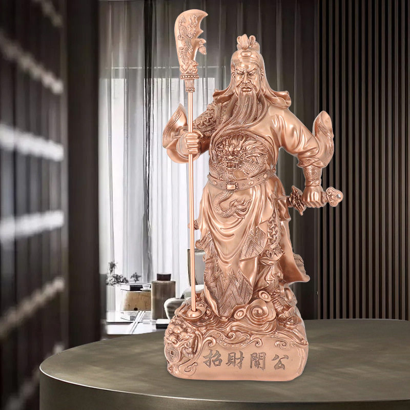 跨境现货批发招财关公摆件关羽神像家居玄关客厅饰品关二爷佛风水