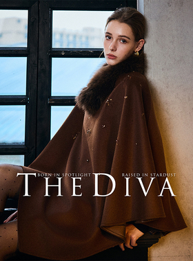 THE DIVA 复古圣诞红 手工钉珠 时髦