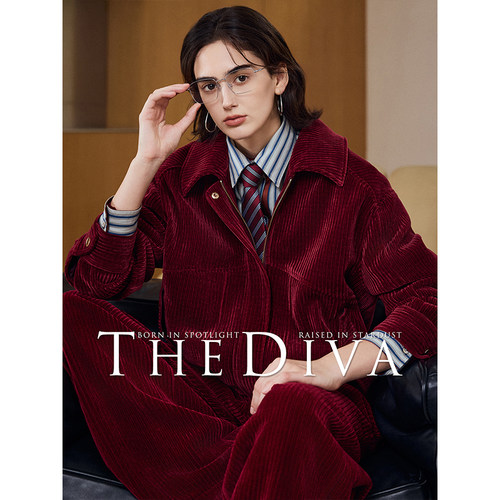 THEDIVA通勤灯芯绒夹克外套