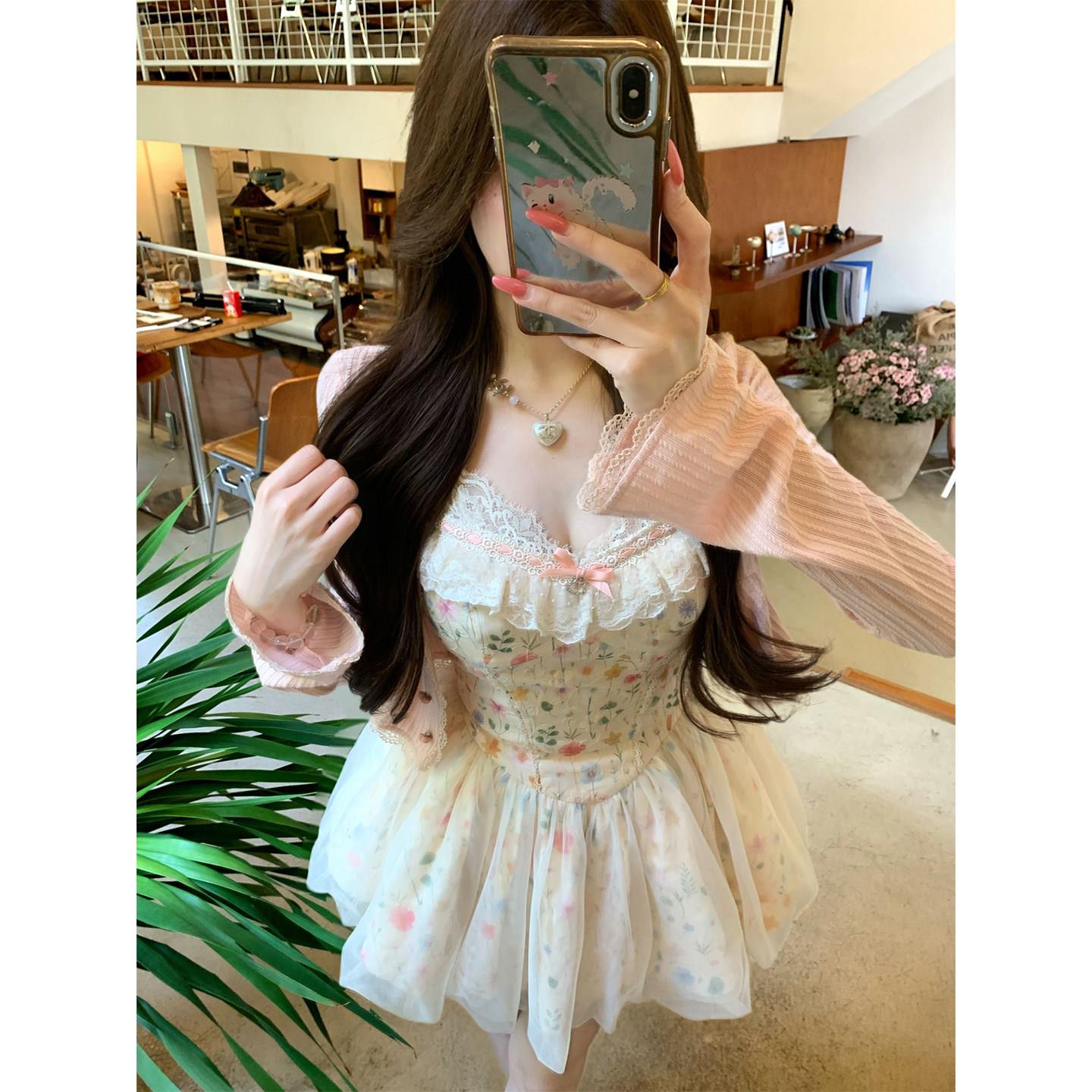 【瑞茜】春日花束 春夏甜美风碎花中式服装连衣裙 R50026X