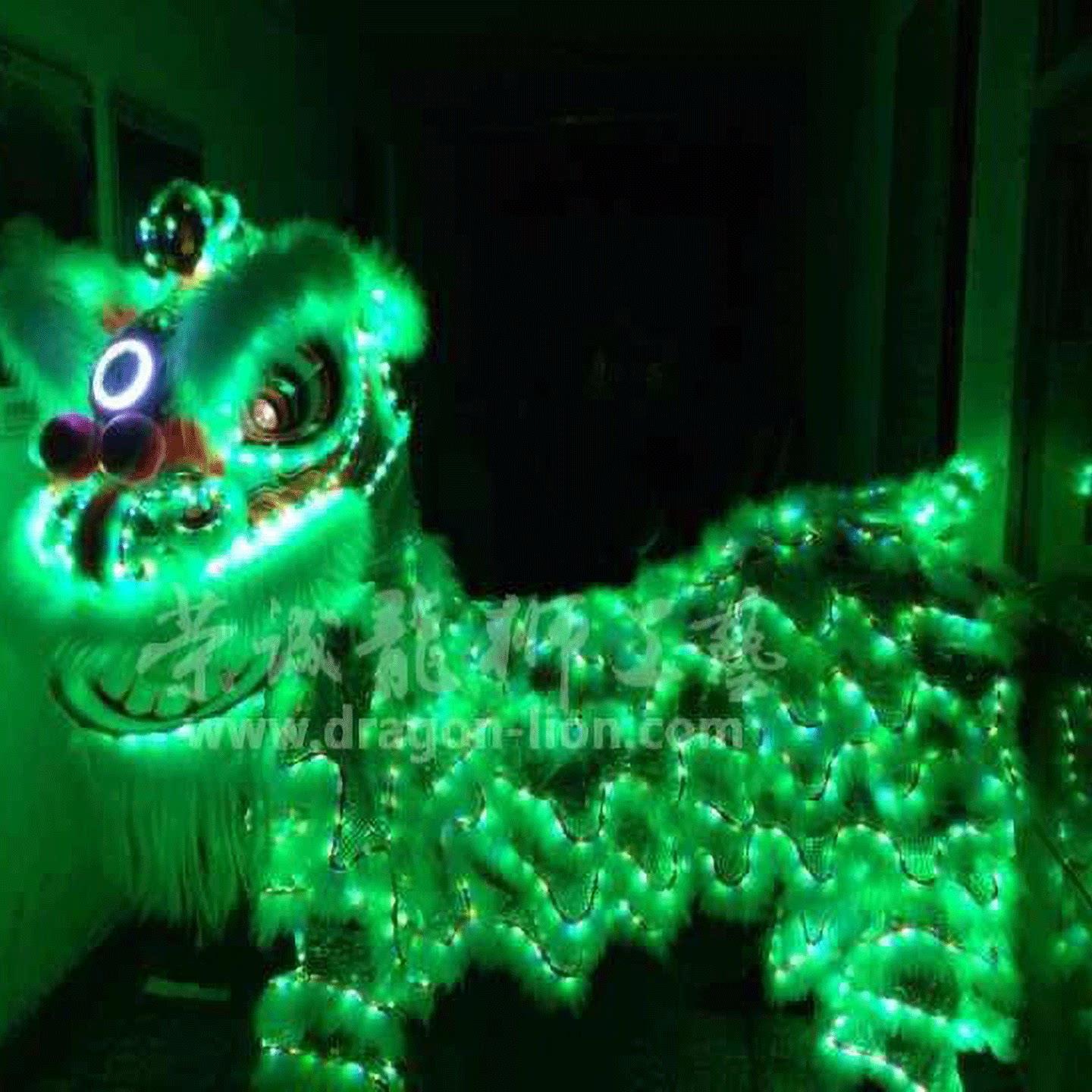 夜光狮荧光狮双人舞狮道具南狮全套佛山舞狮醒狮用品成人整套龙狮