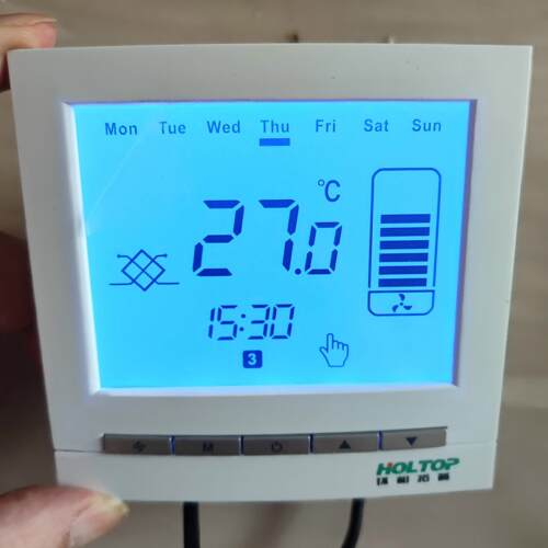 holtop环都拓普温控器面板HDK-08S控制器开 关通用线 线控器新风