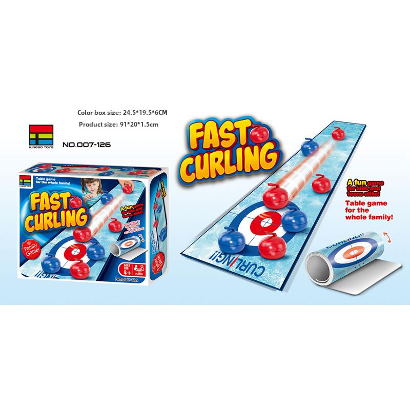 旱地冰壶球保龄球高尔夫球玩具卷式亲子益智便携桌游fast curling