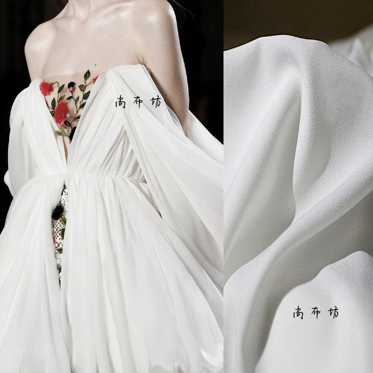粉白色雪纺 亲肤软里布内衬面料 哑光加密抗皱外衣高档服装布料