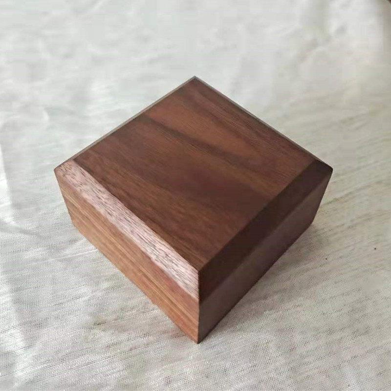 黑胡桃木块方块胸像模型摆件底座diy手工小制作材料实木垫高