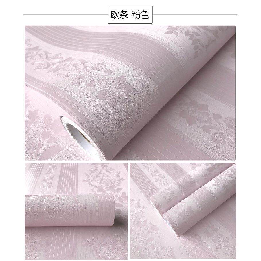 带胶自粘加厚压花带胶贴纸电视背景墙壁卧室客厅简约壁纸60厘米宽
