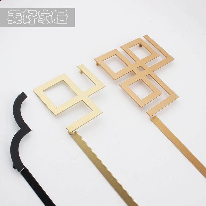 铝合金T型条压线条新中式门板金属条嵌条角花配件造型线转角连接