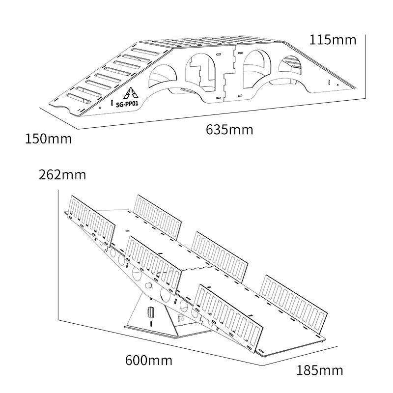 RC遥控车玩具车攀爬车越野车模拟场景赛道道具仿真翘翘板路障路障