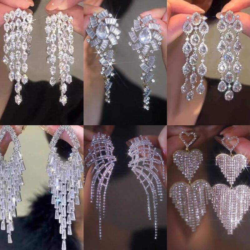 爱心宝石轻奢女璀璨流苏随形高级