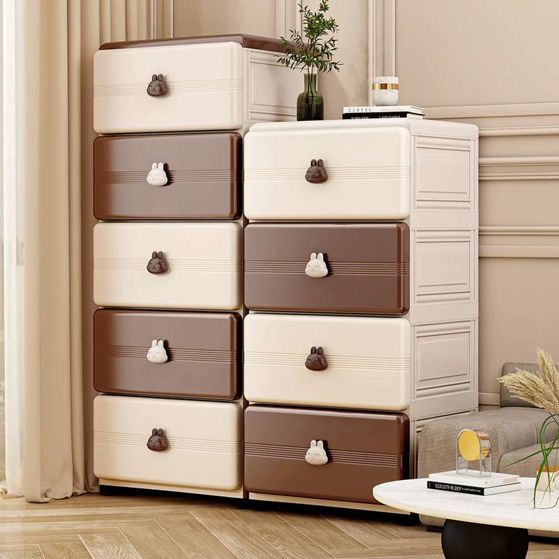 35-45-55cm卡通收纳柜婴儿童玩具衣物储物柜家用整理置物架床头柜