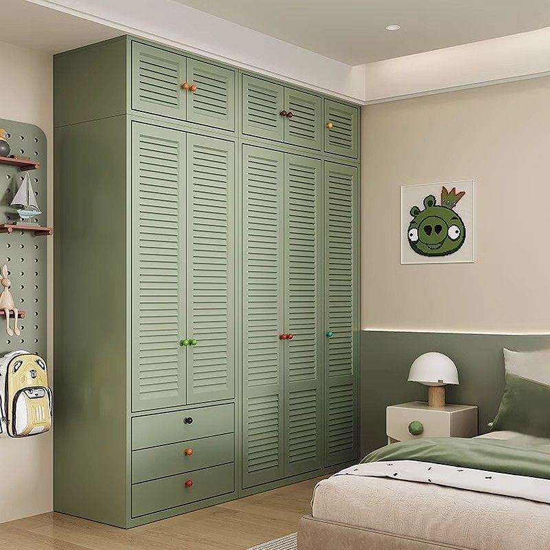 加厚铁艺衣柜新款家用卧室现代简约法式金属收纳储物钢制衣柜