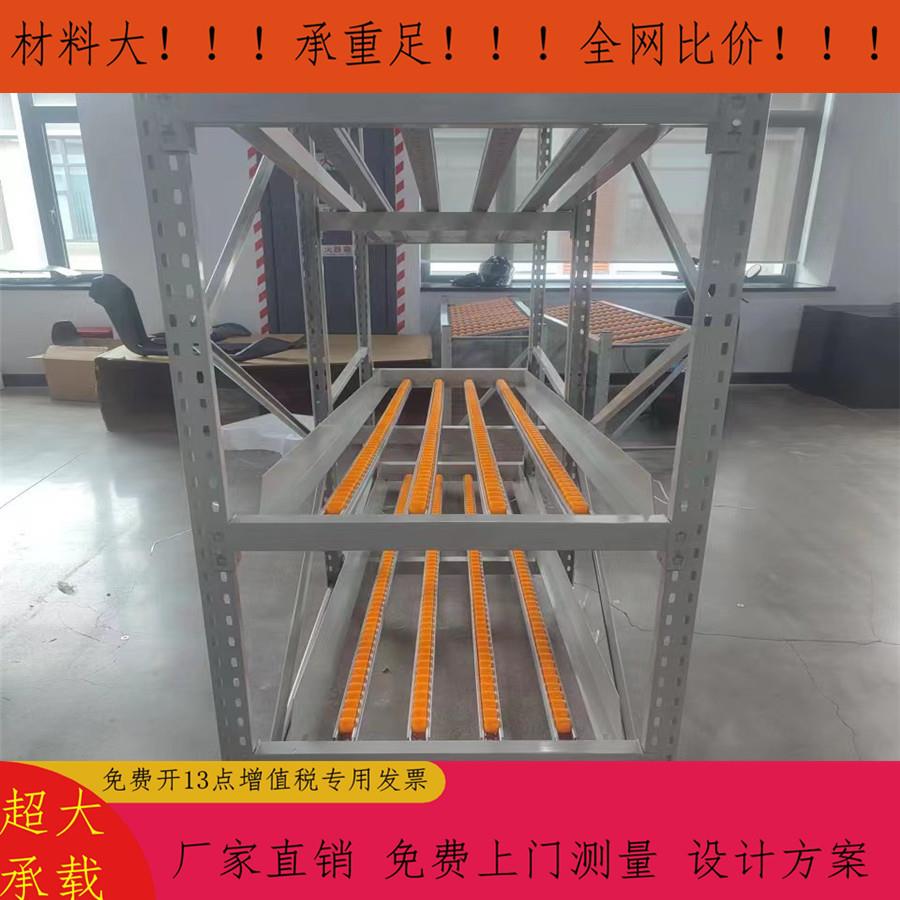 倾斜式货架先进先出式货架流利条滚轮式货架电商物流车间货架