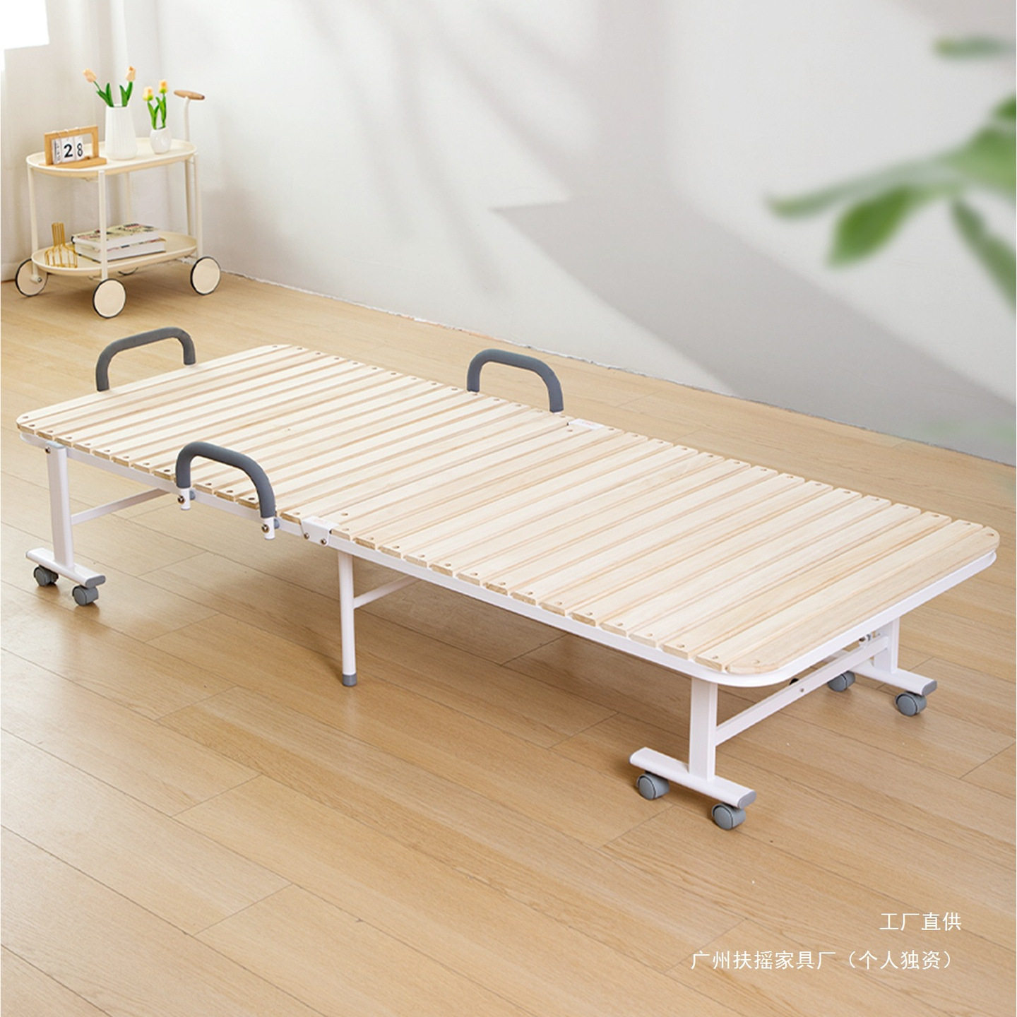 日式硬板免安装折叠午休床