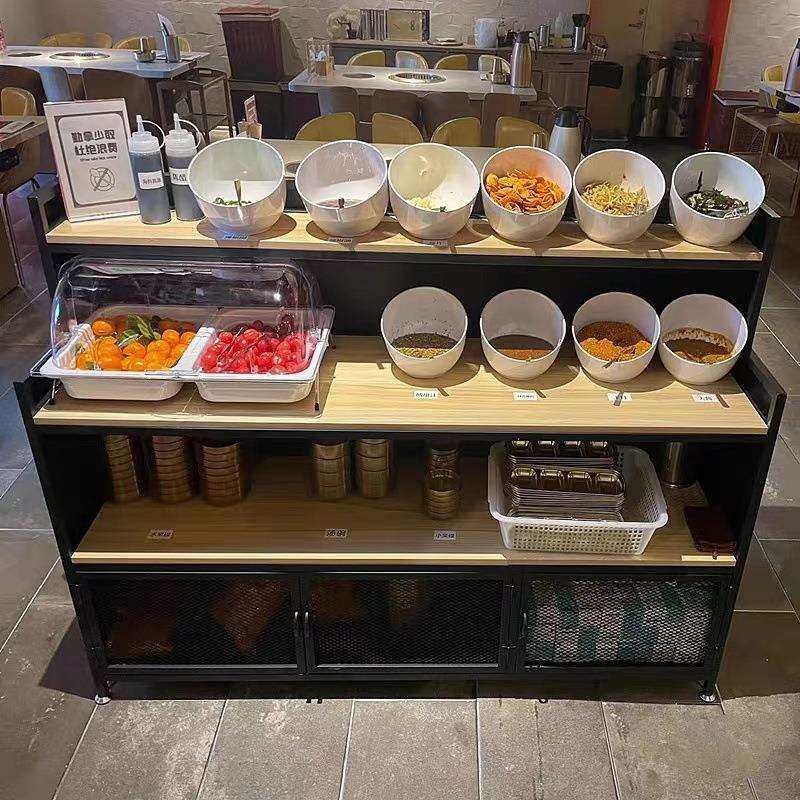 餐厅麻辣烫火锅店调料台火锅调料台商用自助蘸料台多层储物小料台