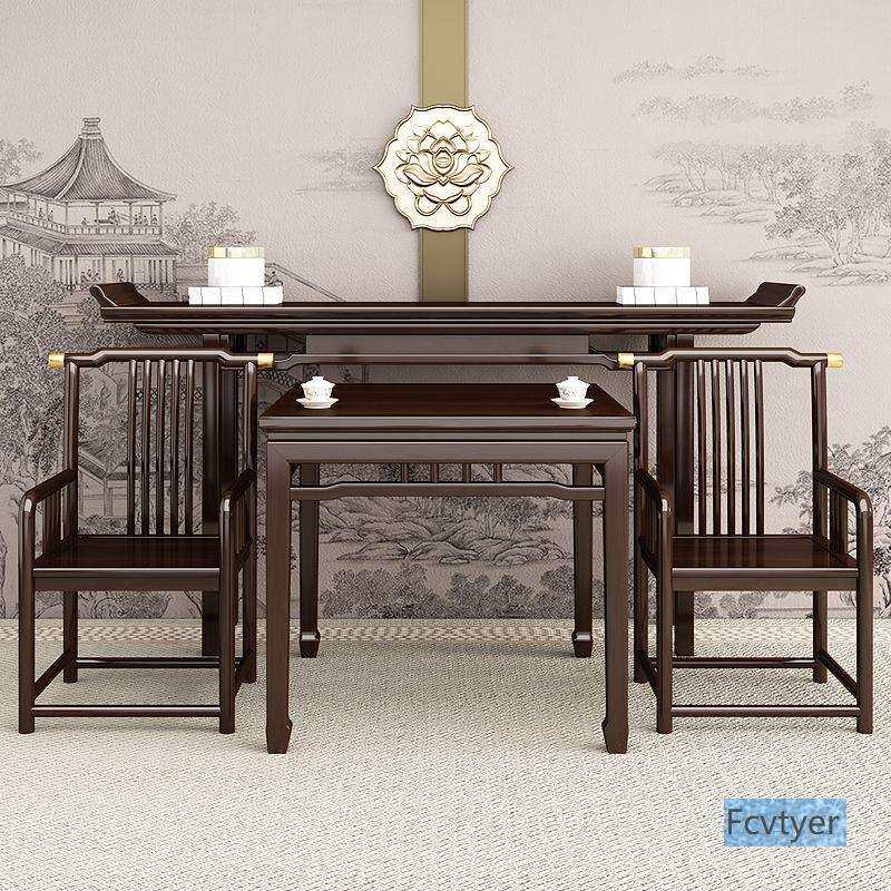 熙博六件套中堂中式翘头桌明式八仙桌条案供桌条几简约农村太师椅