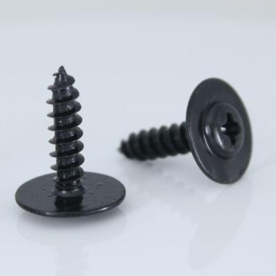 现货十字盘头带垫自攻螺丝煲黑发黑PWA4*16*13行李箱螺丝