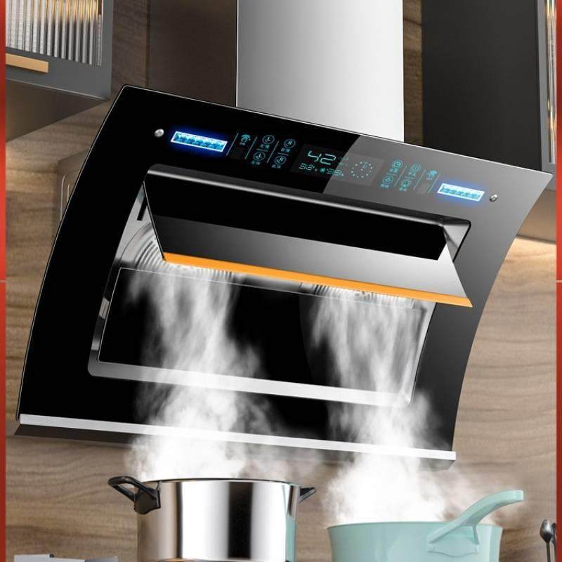 油烟机家用厨房大吸力双电机侧吸式自动清洗脱排吸油烟机