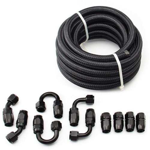 汽车改装尼龙编织油冷管带线夹20FTAN6旋转端接头软管套件