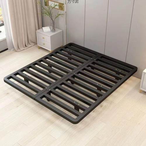 简约悬浮床1.5米1.8米意式轻奢无床头床架双人铁床公寓铁床架