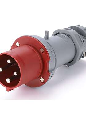 乐瑶工业插头64014P63A快速插头防水插头IP44380V防尘防雨插头