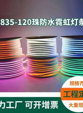 8*16mm户外亮化防雨高压220V软灯条120灯2835led柔性灯条霓虹灯带