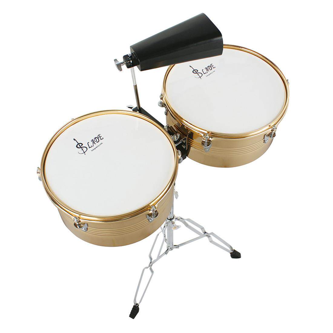 热卖LADE天巴鼓套装拉丁鼓打击乐器电镀天巴雷鼓带鼓支架牛铃