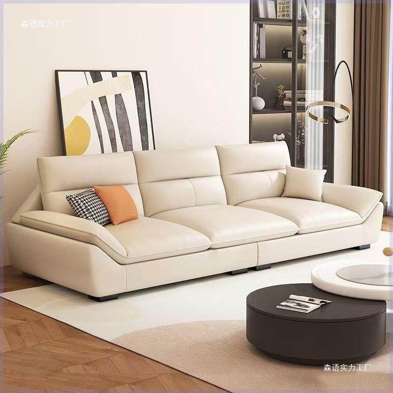 极简风小户型棉麻布艺沙发客厅现代简约家居出租房2025新款沙发木