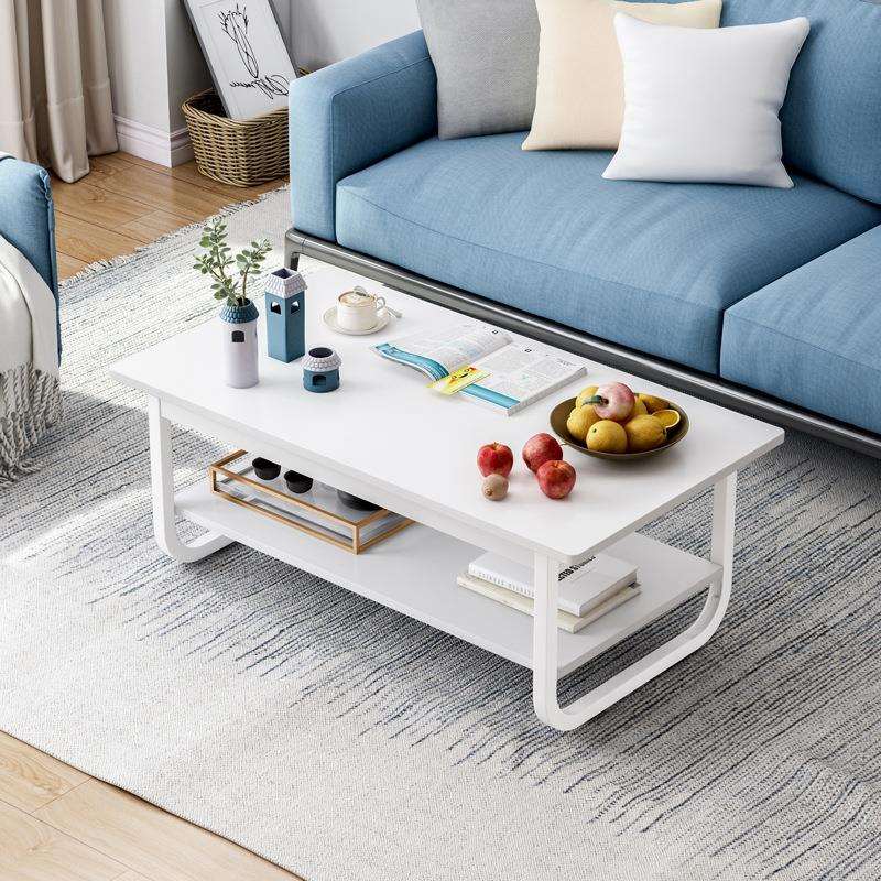 简易茶几小户型铁艺出租房简约现代创意方形茶几桌客厅家用