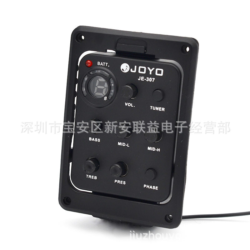卓乐JOYOJE-307带校音功能吉他5段EQ均衡器吉他拾音器校音器